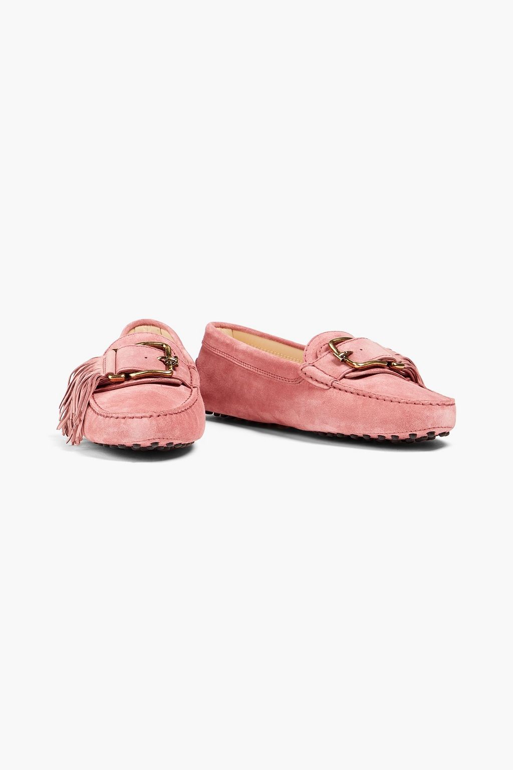TOD'S Fringed suede loafers