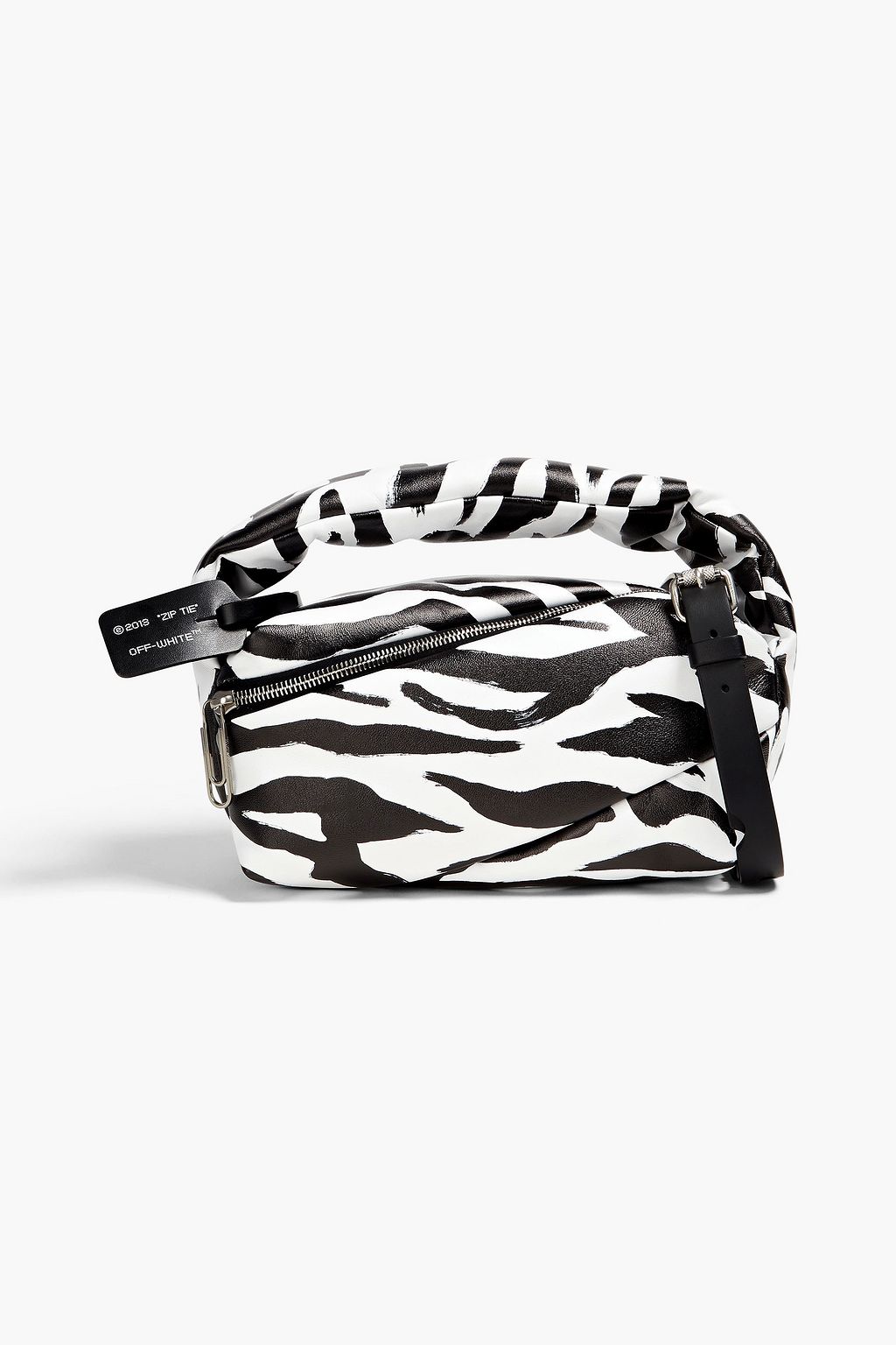 OFF-WHITE™ Pump 24 zebra-print padded leather tote