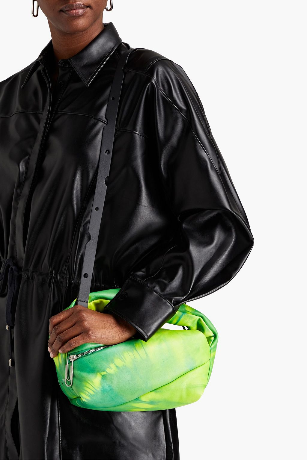 OFF-WHITE™ Pump 24 tie-dyed padded leather tote
