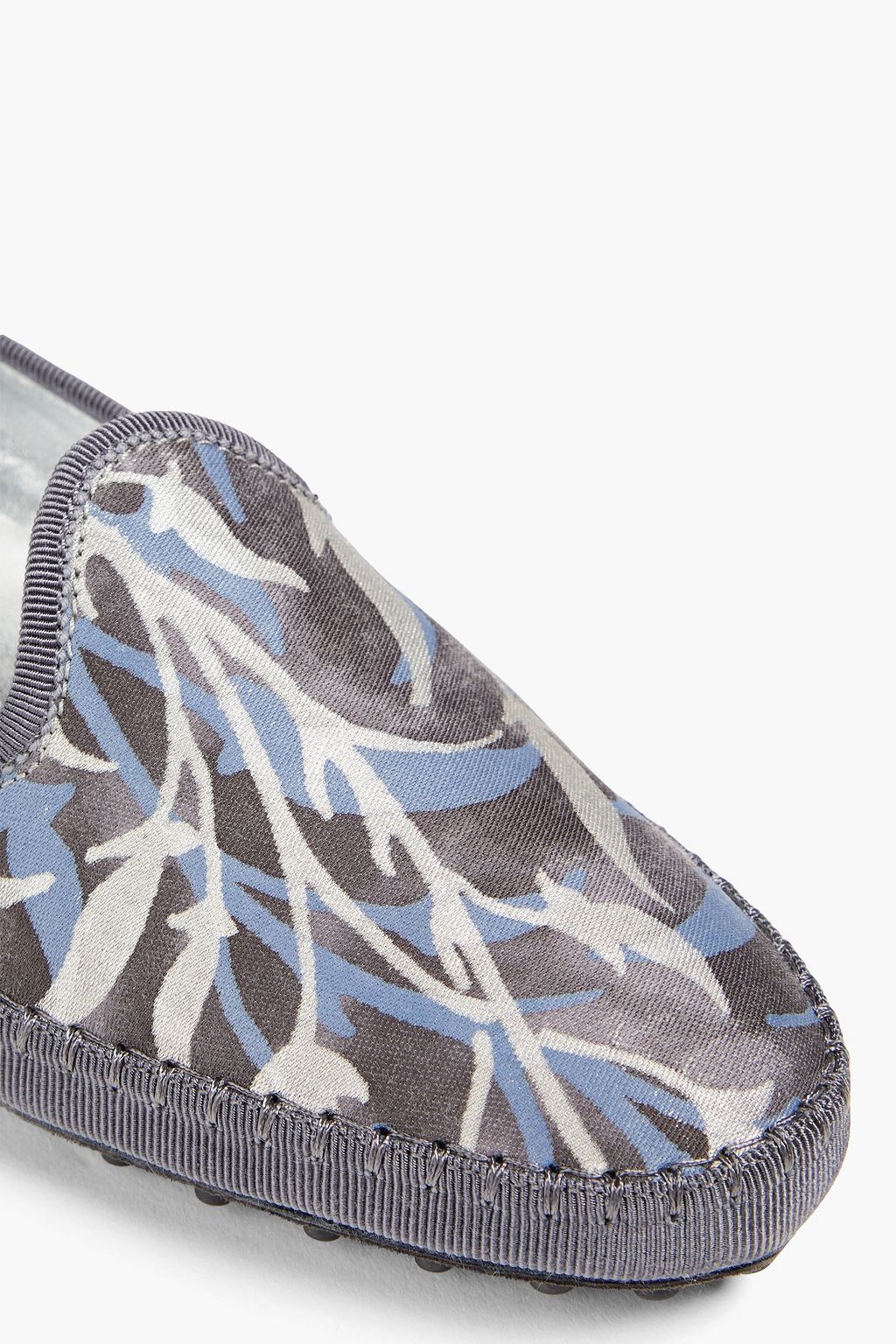 TOD'S Gommino printed canvas loafers