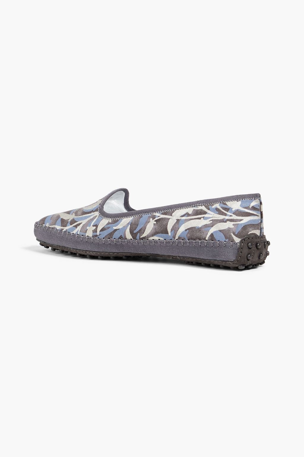 TOD'S Gommino printed canvas loafers