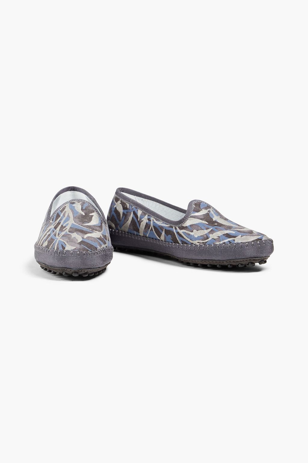TOD'S Gommino printed canvas loafers