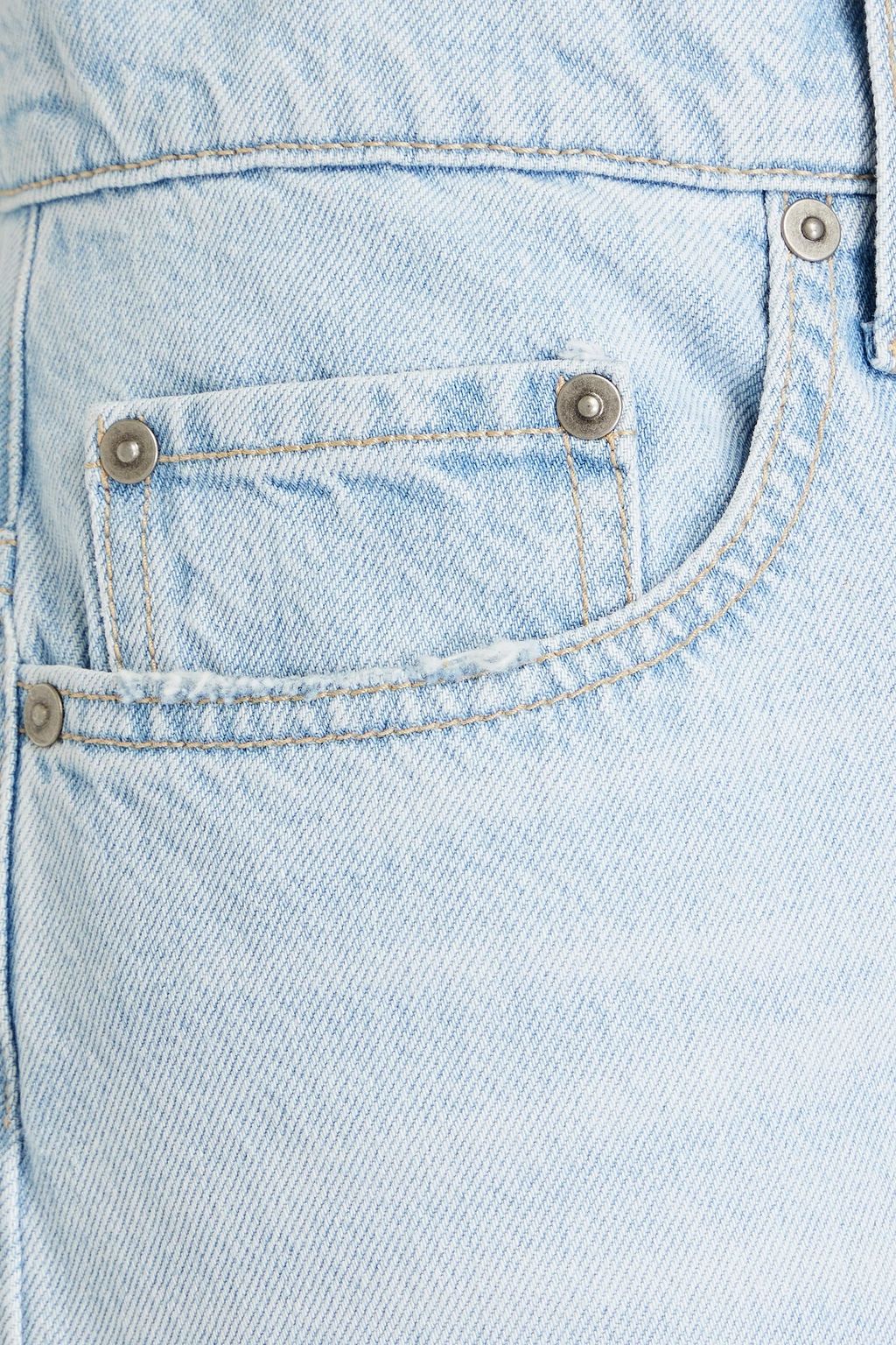 NOBODY DENIM بنطلون جينز ’لو’ قصير بقصّة أرجل واسعة وبخصر مرتفع