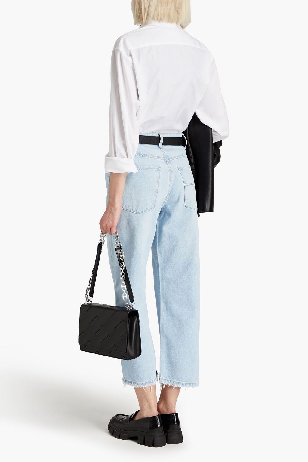 NOBODY DENIM Lou cropped high-rise wide-leg jeans | THE OUTNET