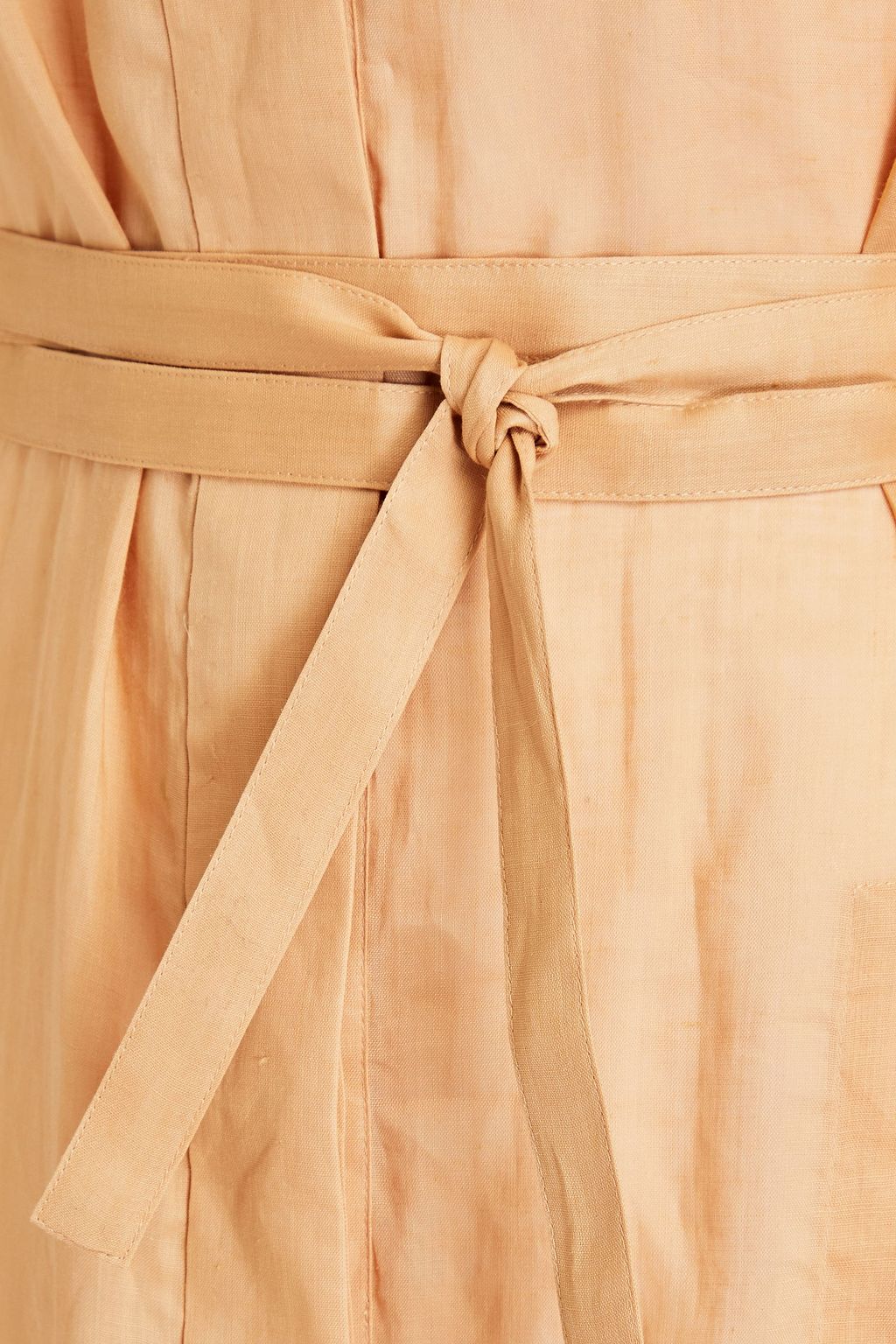 JOSEPH Darja belted ramie-voile midi dress