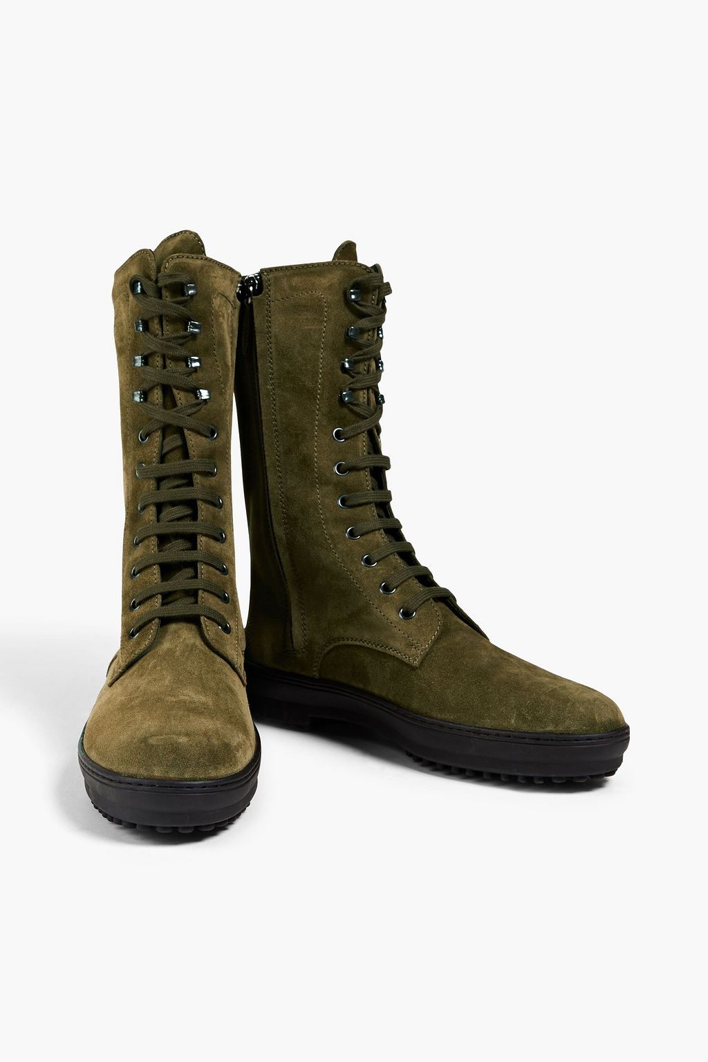 TOD'S Suede combat boots