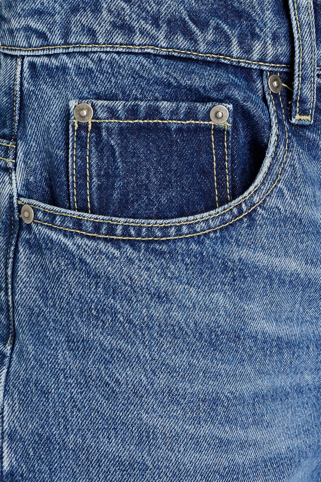 NOBODY DENIM بنطلون جينز ’لو’ قصير بقصّة أرجل واسعة وبخصر مرتفع