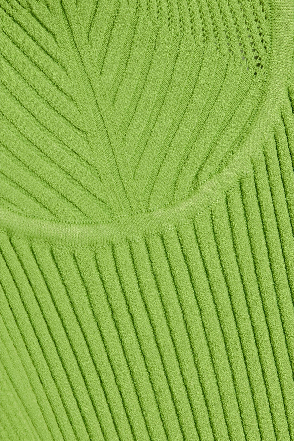 Helmut Lang Rib Eyelet Bra Dress In Lime Green