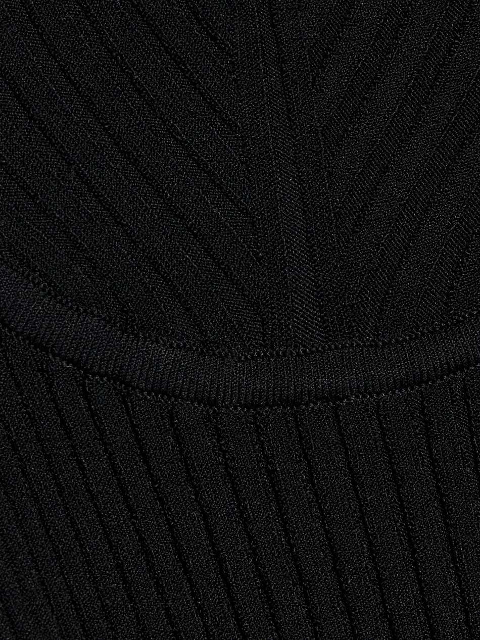 ribbed-knit midi dress