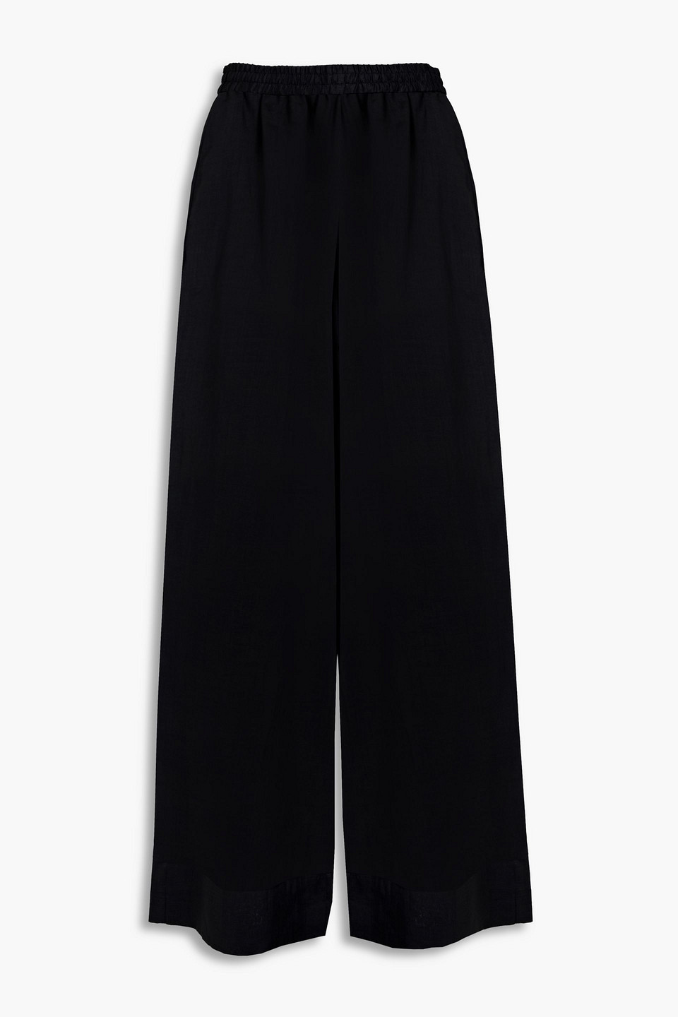 Joseph Talina Ramie-voile Wide-leg Pants In Black