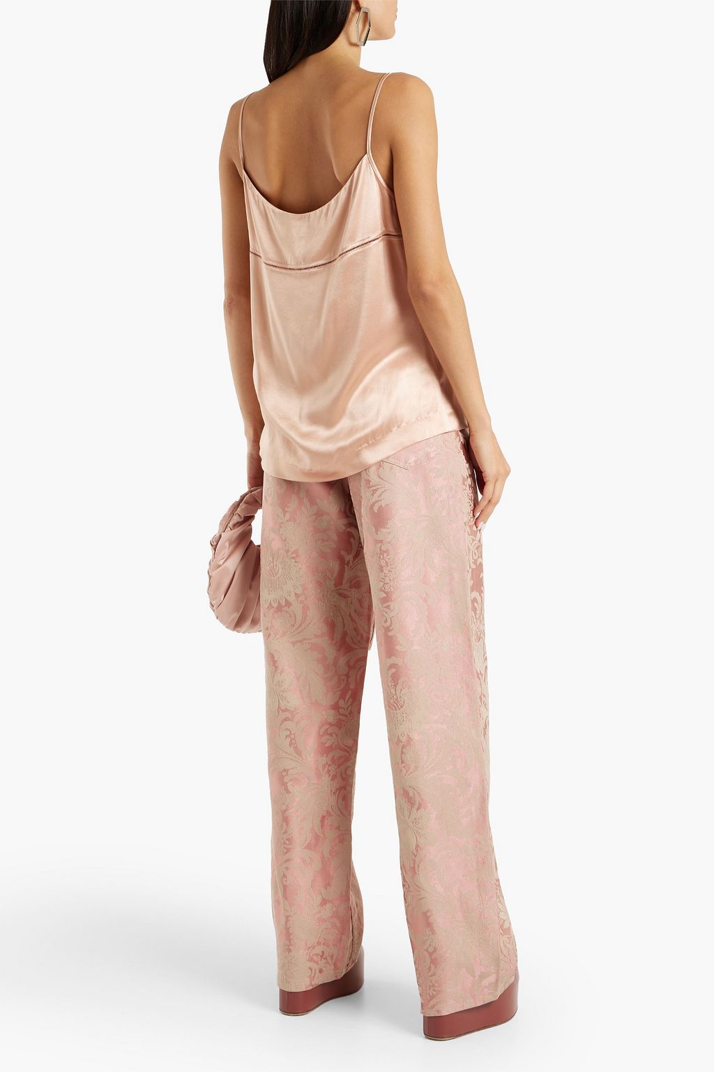 DRIES VAN NOTEN Draped satin-crepe camisole