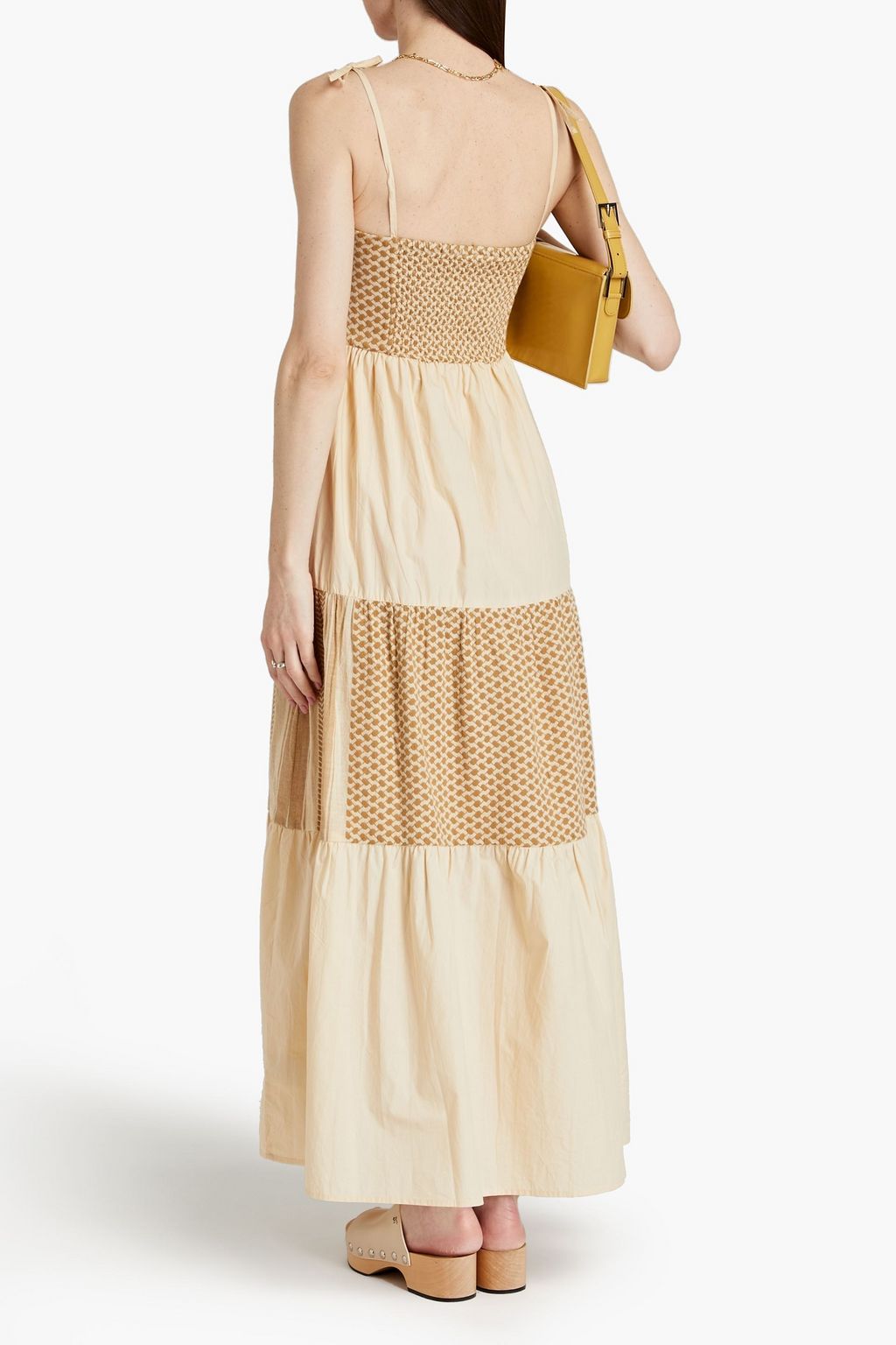 SUMMERY COPENHAGEN Addison gathered cottonjacquard maxi dress THE