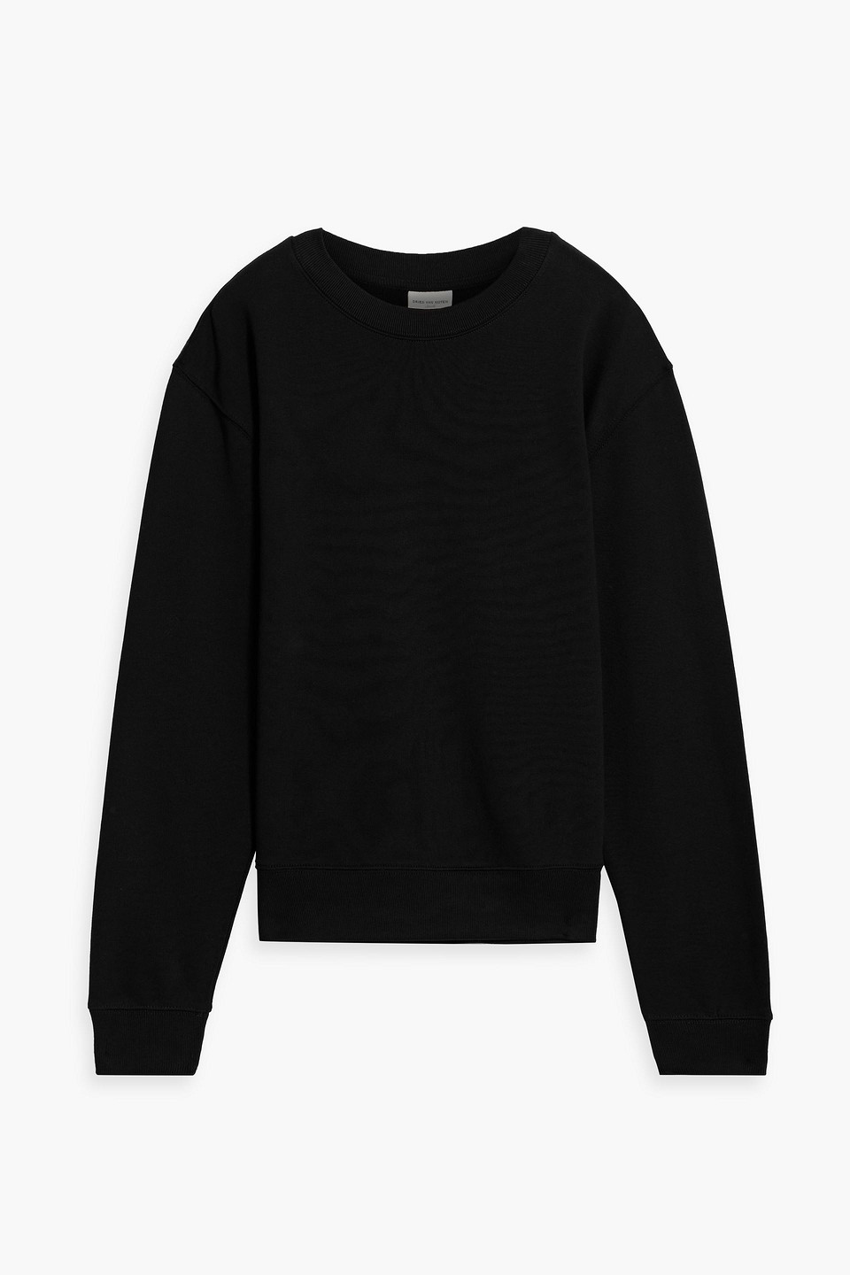 Dries Van Noten French Cotton-terry Sweatshirt In Black