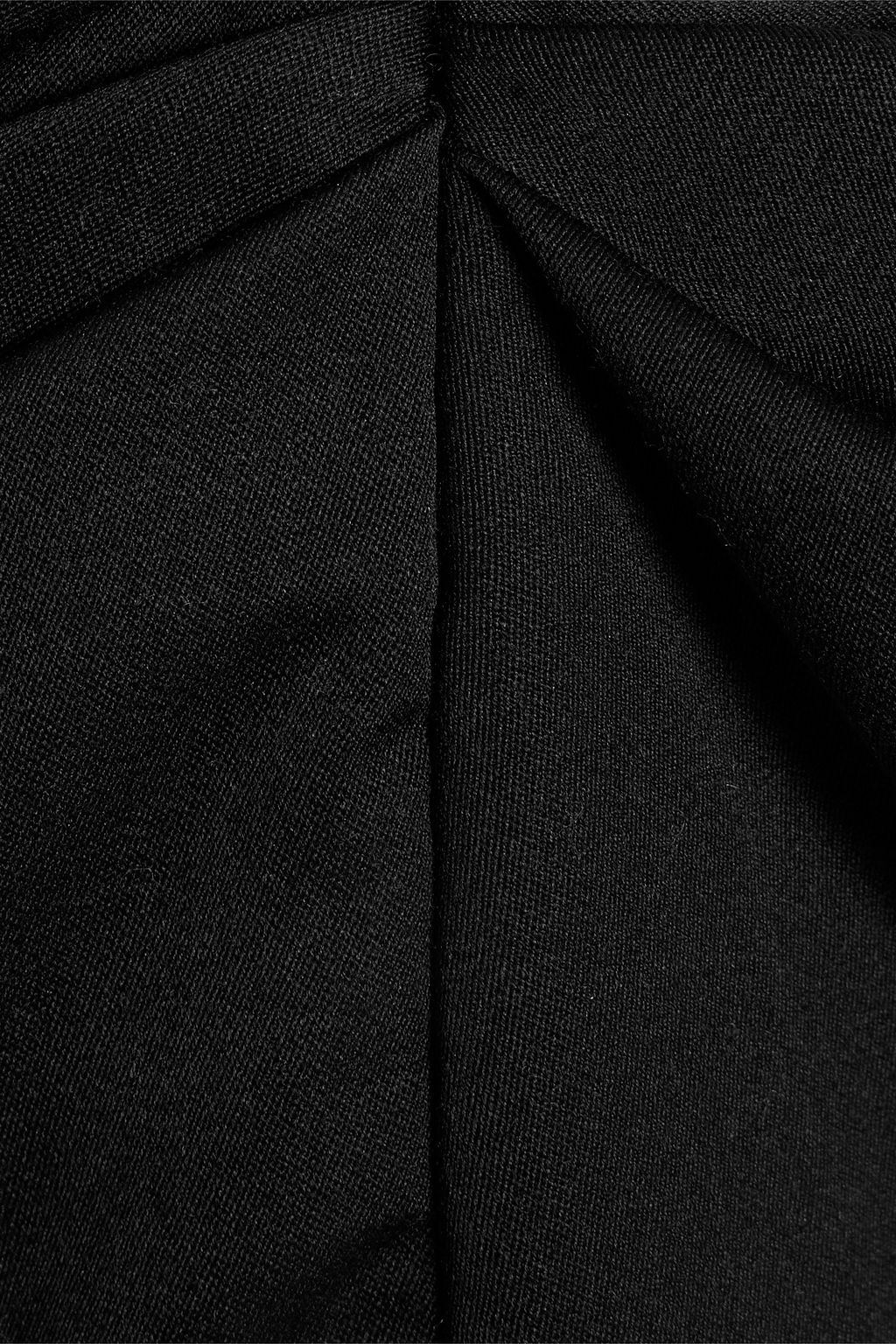 DRIES VAN NOTEN Satin-paneled crepe midi skirt