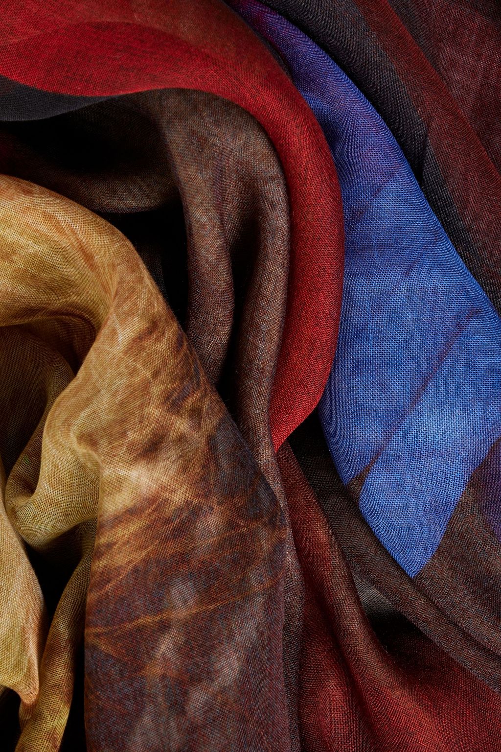 DRIES VAN NOTEN Printed silk and modal-blend gauze scarf
