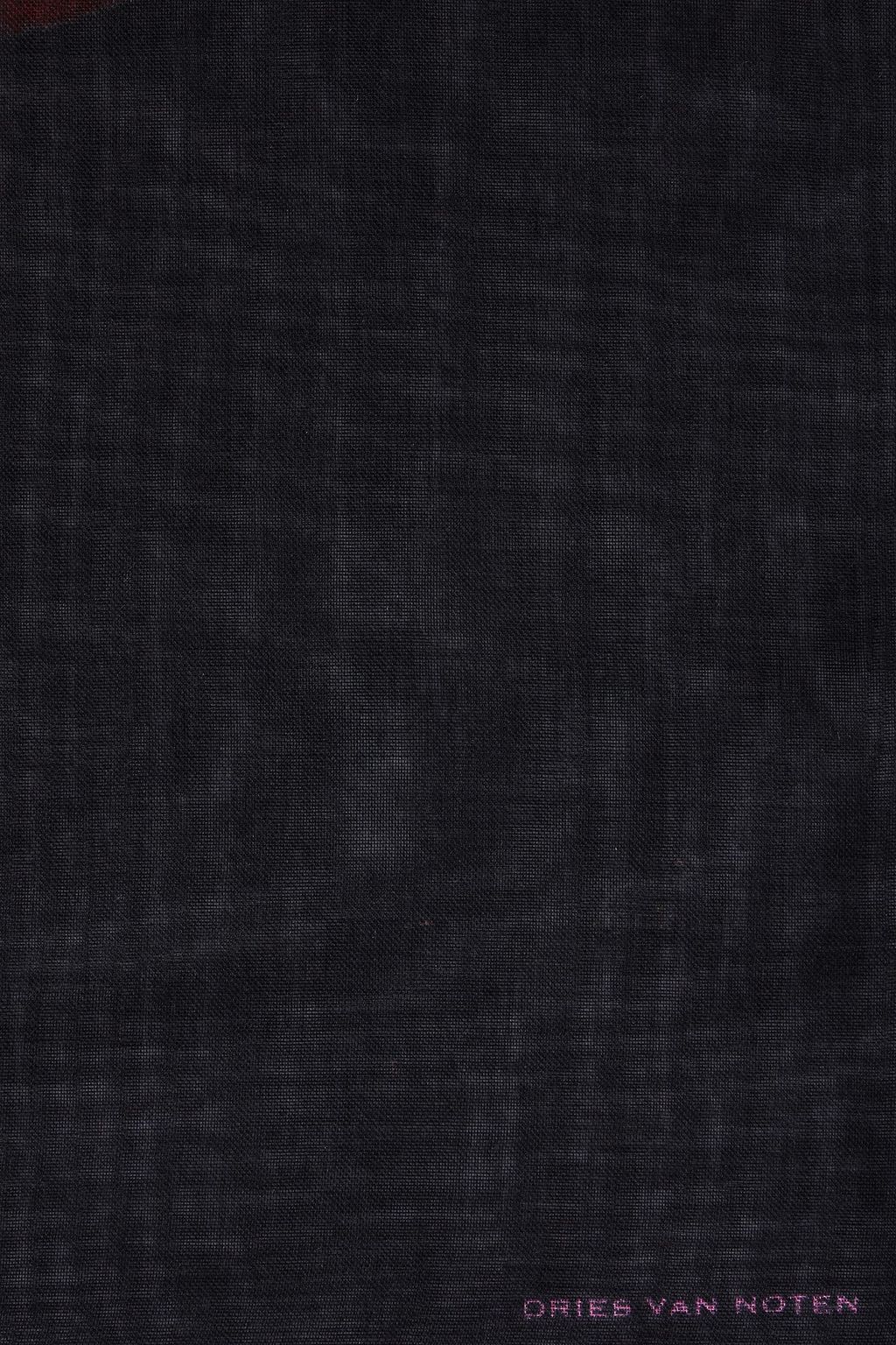 DRIES VAN NOTEN Printed silk and modal-blend gauze scarf