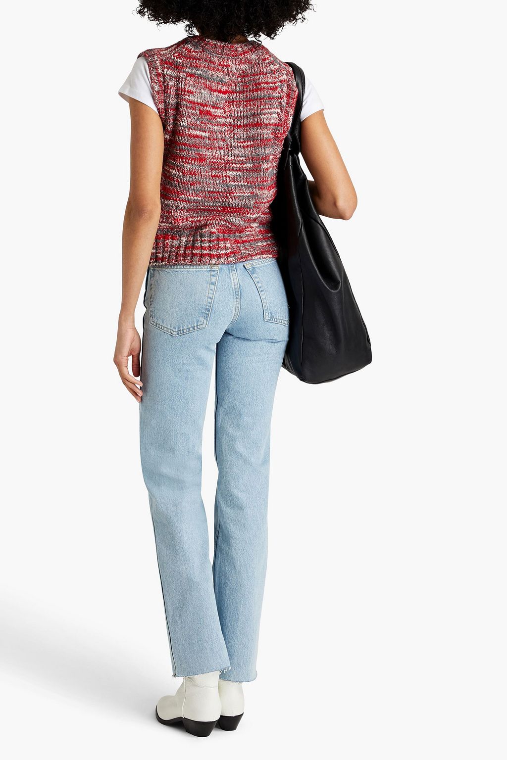 RE/DONE 90s distressed high-rise straight-leg jeans