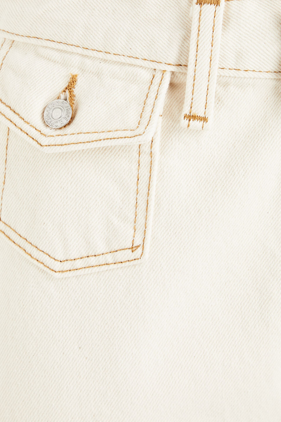 Re/done 70s High-rise Wide-leg Jeans In Ecru