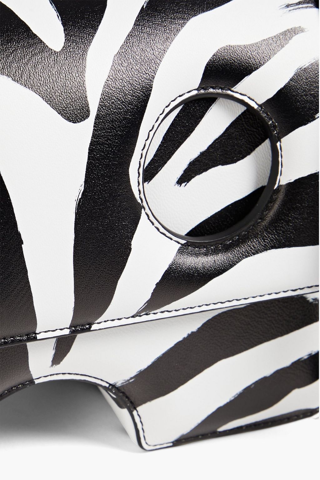 OFF-WHITE™ Burrow 22 zebra-print cutout leather shoulder bag
