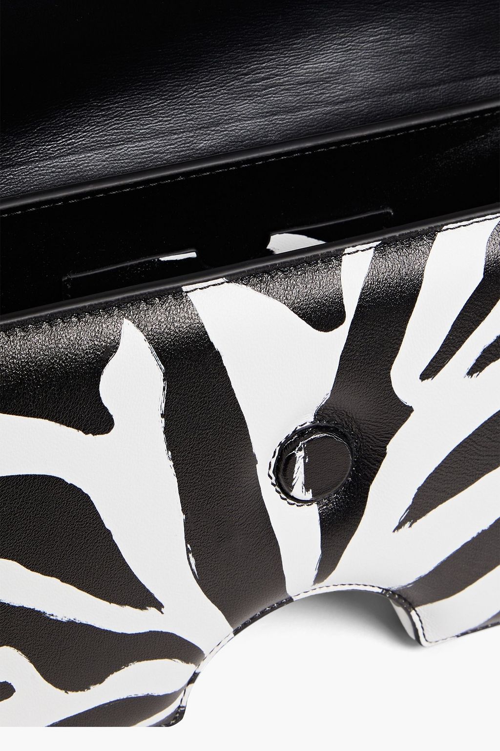 OFF-WHITE™ Burrow 22 zebra-print cutout leather shoulder bag