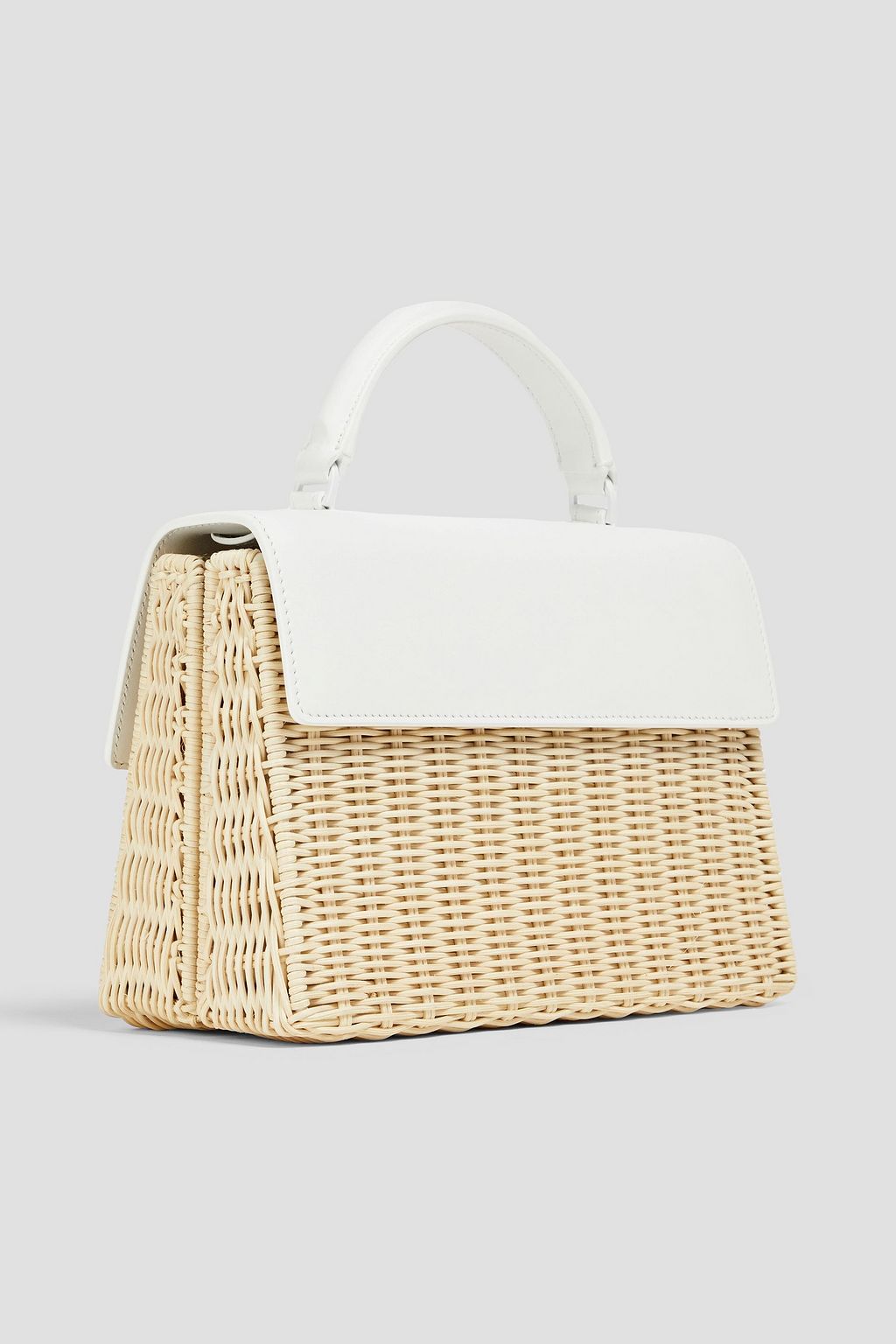 OFF-WHITE™ Jitney 1.4 leather and wicker tote