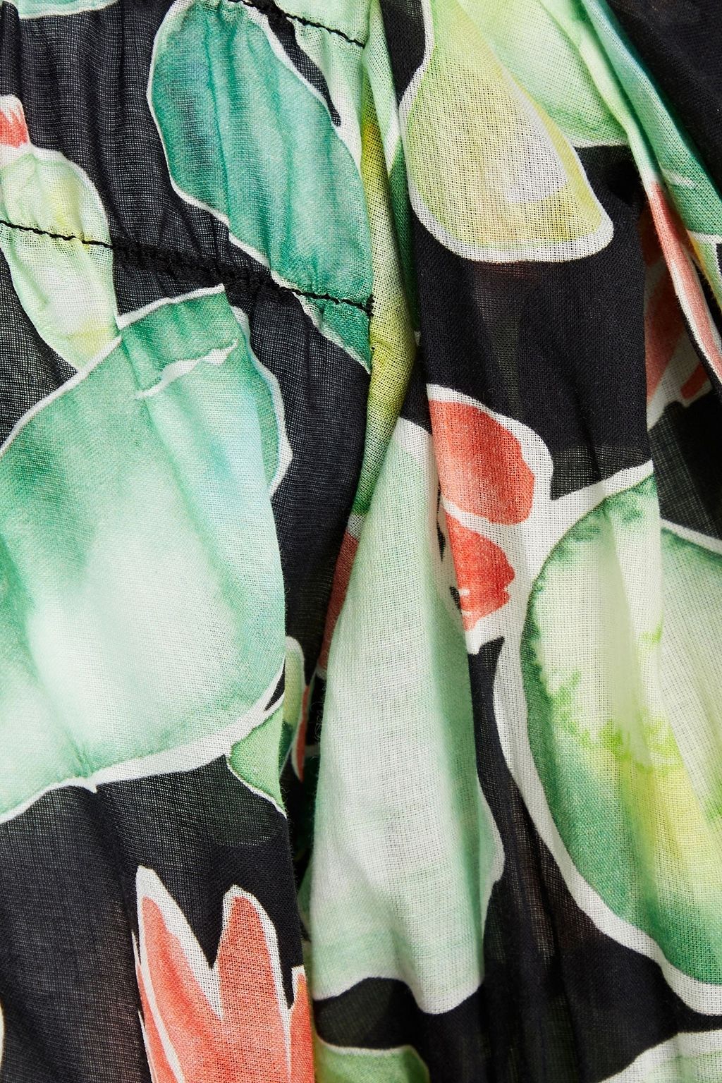 CHARO RUIZ IBIZA Printed cotton-blend voile shirt