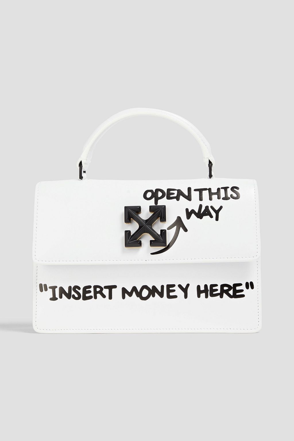 Off-White Jitney 1.4 Leather Top Handle Bag