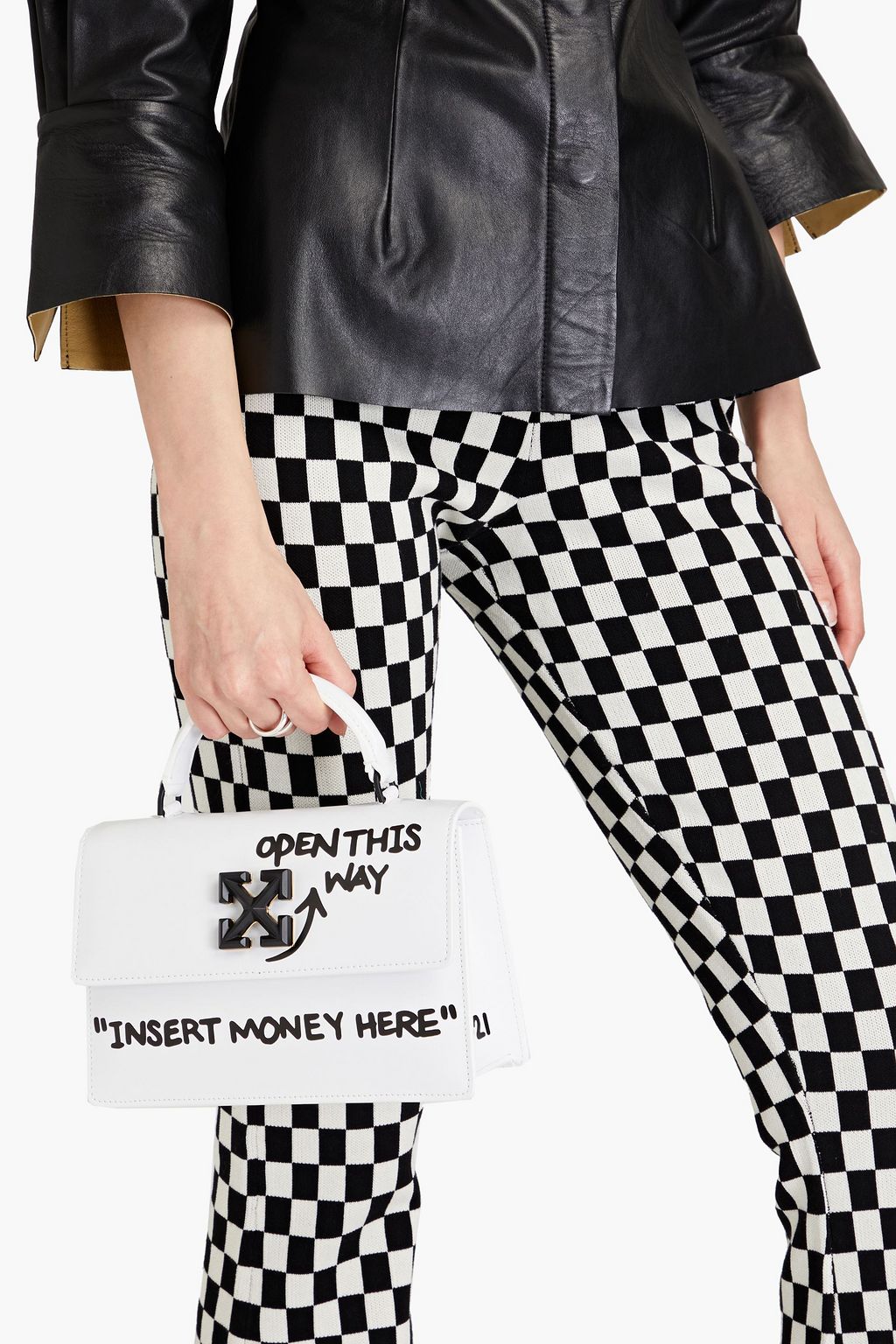 OFF-WHITE™ Jitney 1.4 printed leather tote
