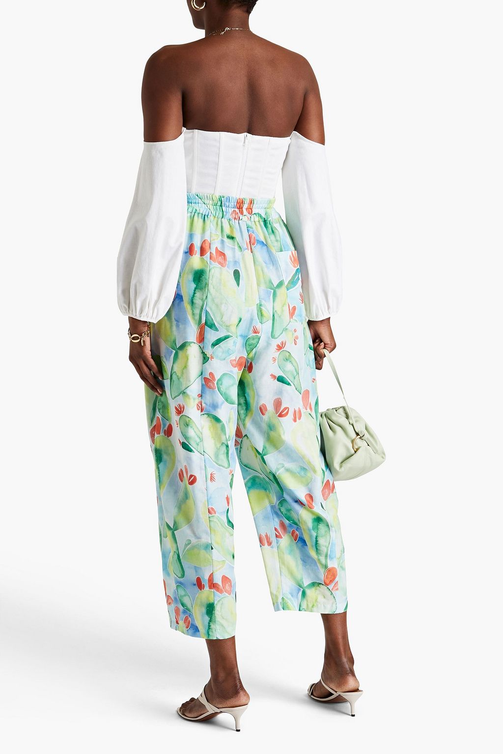 CHARO RUIZ IBIZA Lamu Cropped Karottenhose aus Voile aus einer Baumwollmischung mit Print
