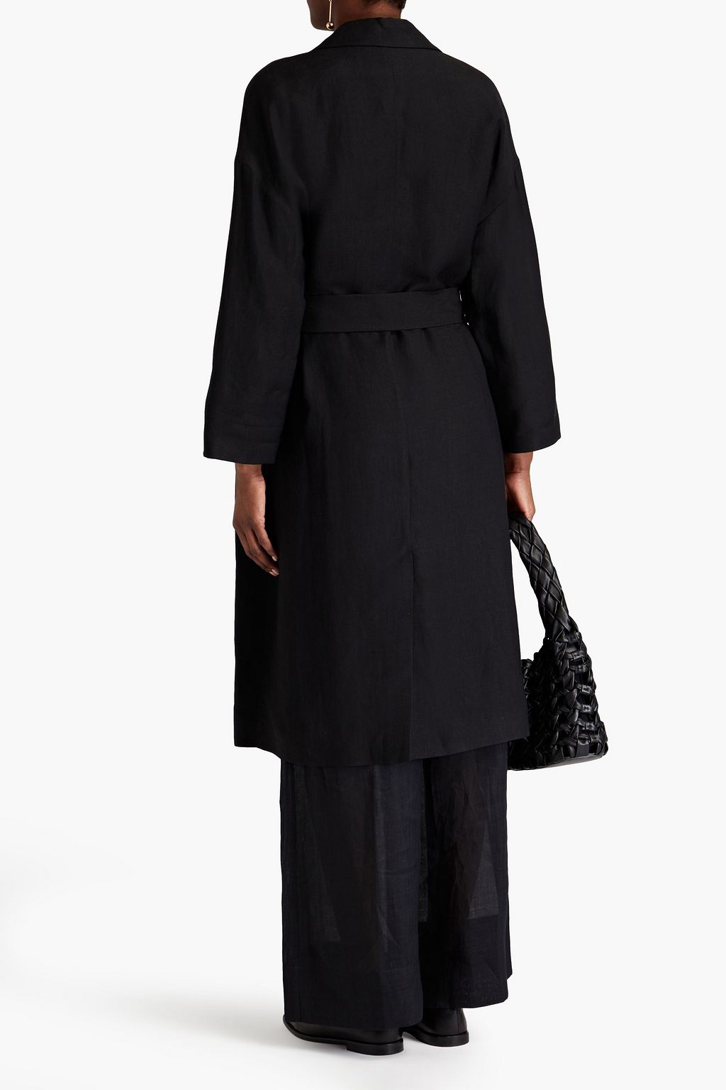 BRUNELLO CUCINELLI Bead-embellished twill trench coat