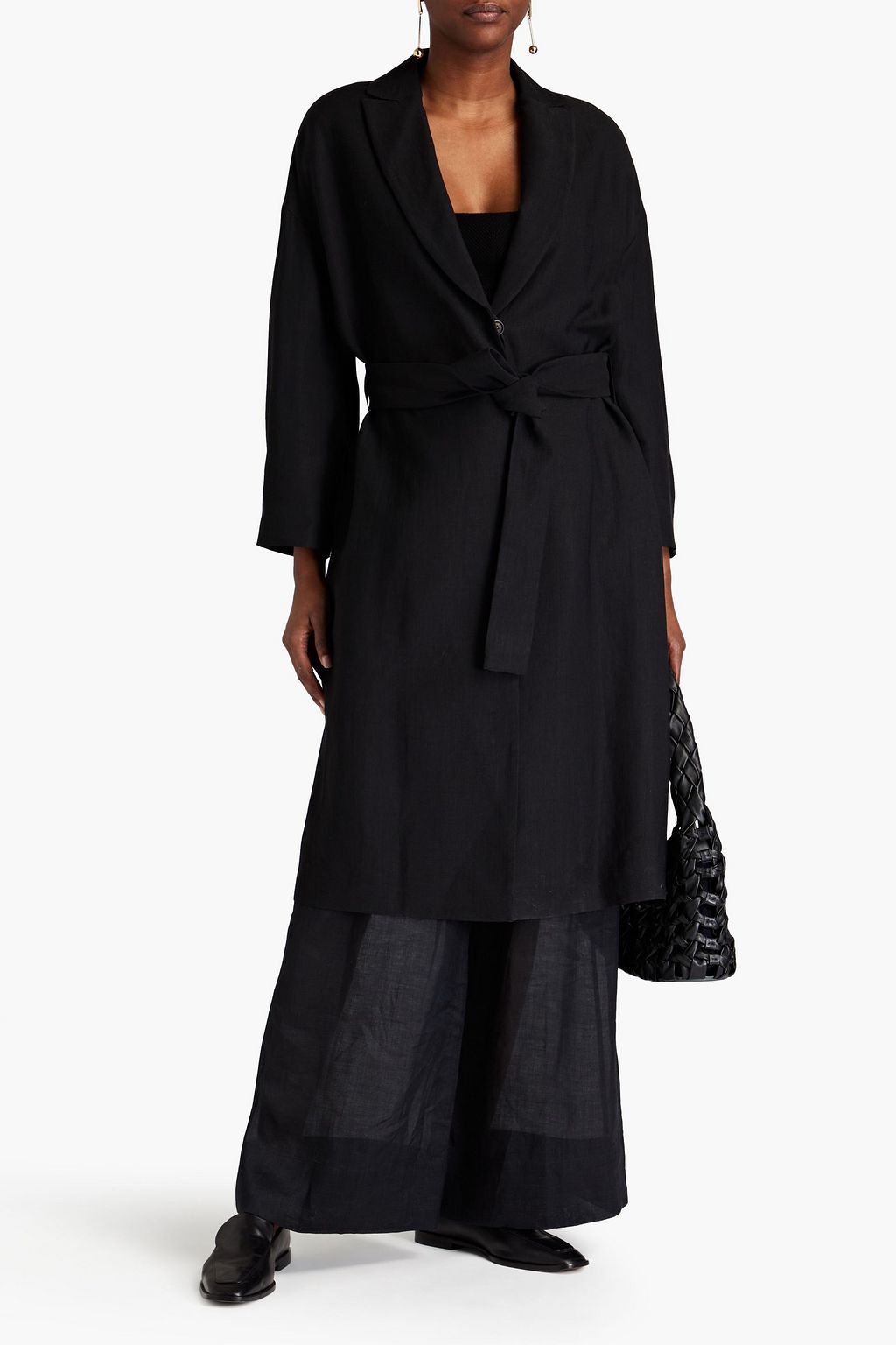 BRUNELLO CUCINELLI Bead-embellished twill trench coat