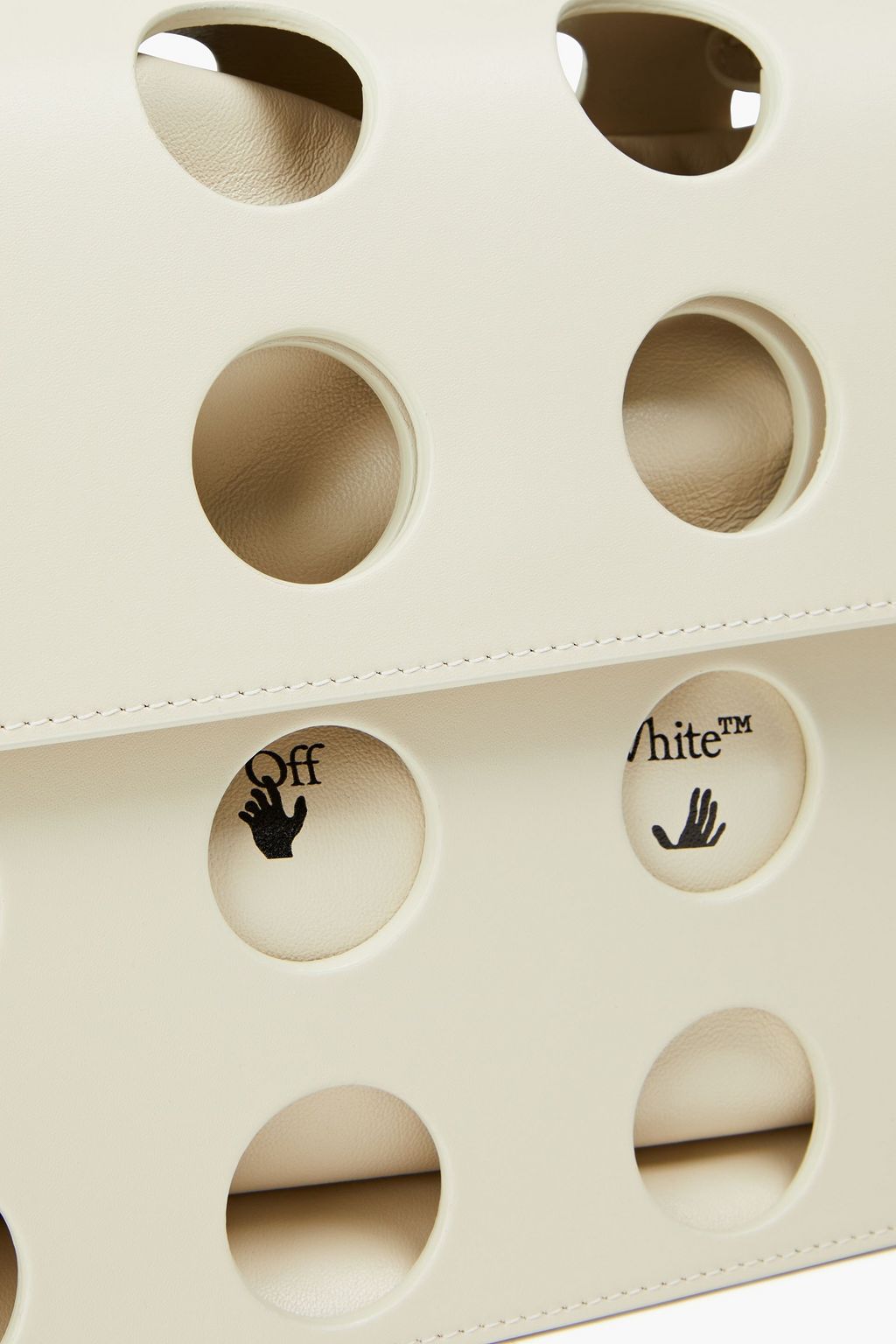OFF-WHITE™ 2.8 Jitney Porthole cutout leather tote