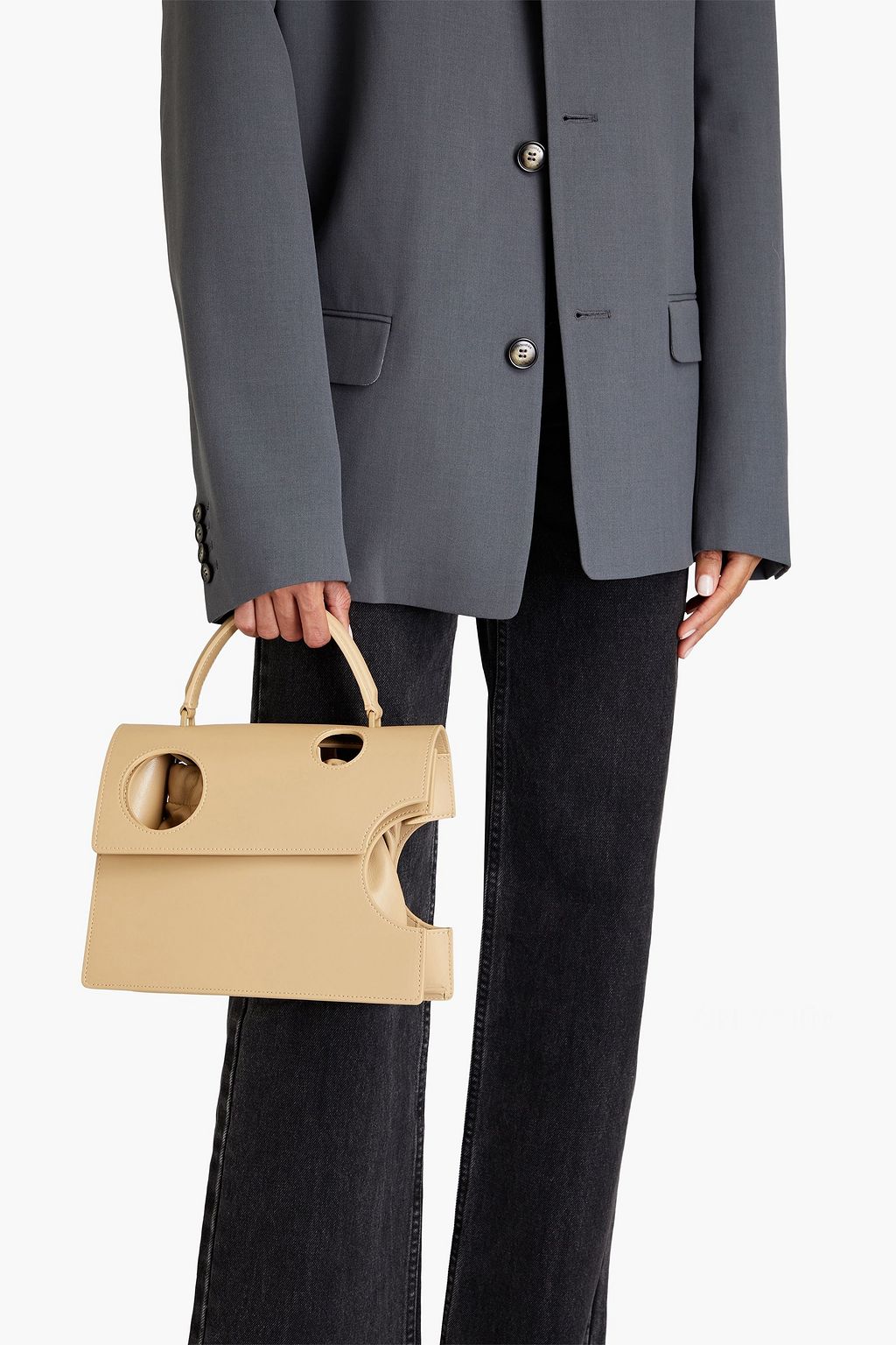OFF-WHITE™ Jitney 2.8 Meteor cutout leather tote