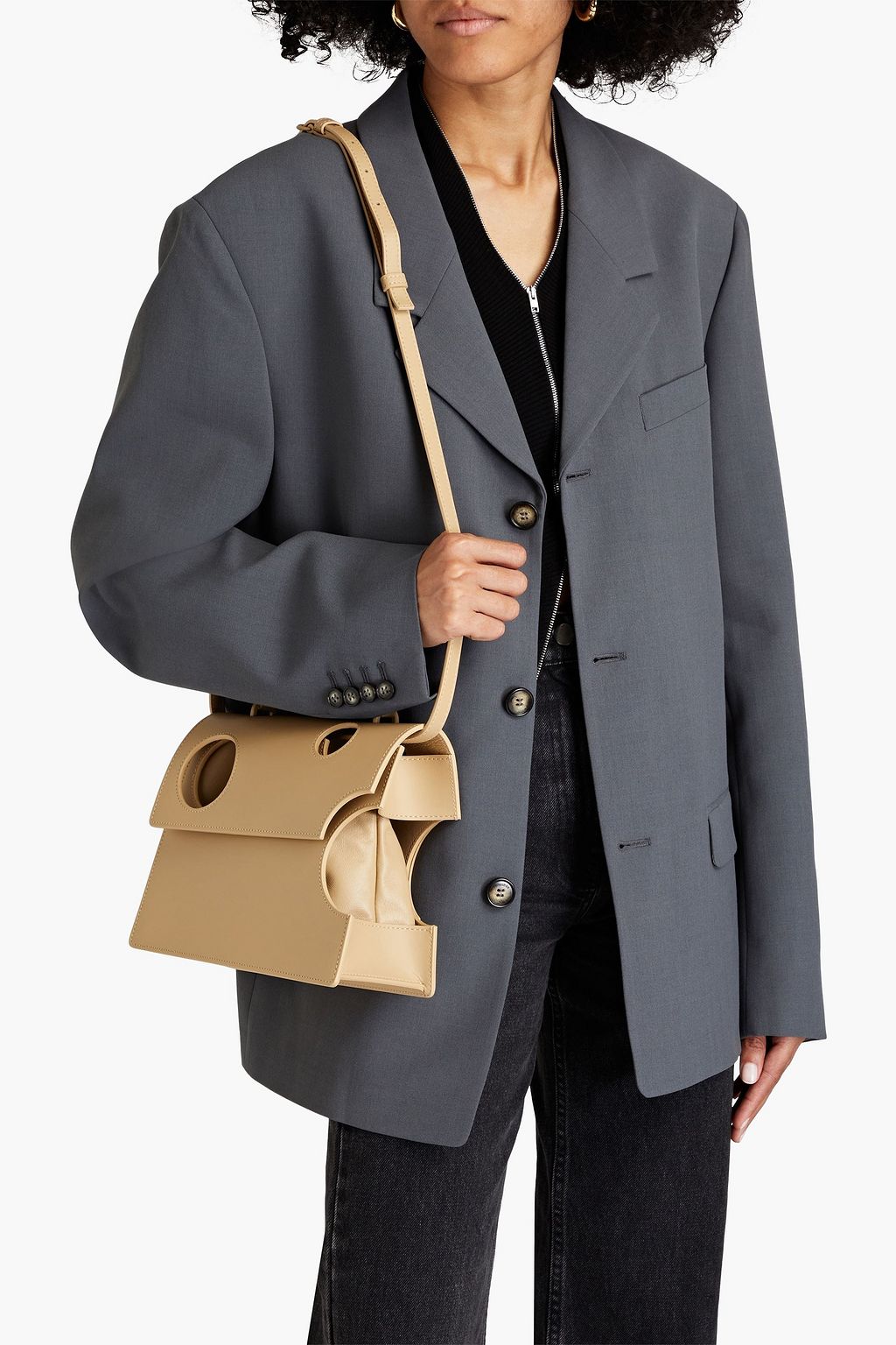 OFF-WHITE™ Jitney 2.8 Meteor cutout leather tote