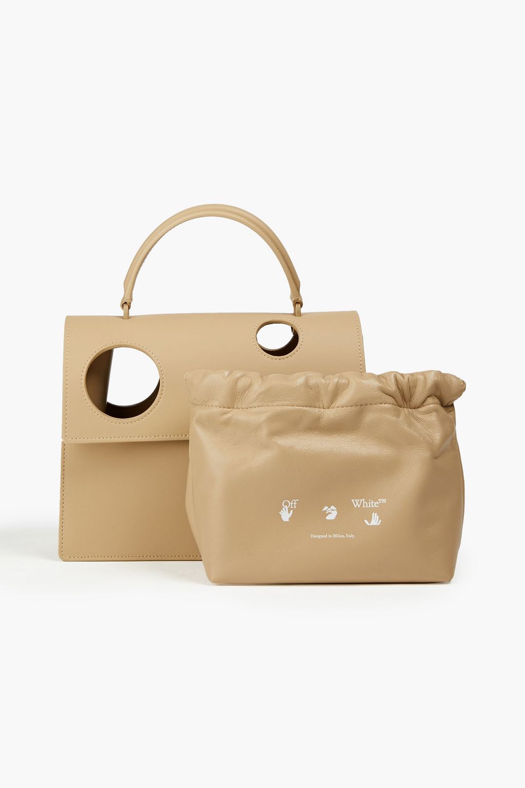 OFF-WHITE™ Jitney 2.8 Meteor cutout leather tote