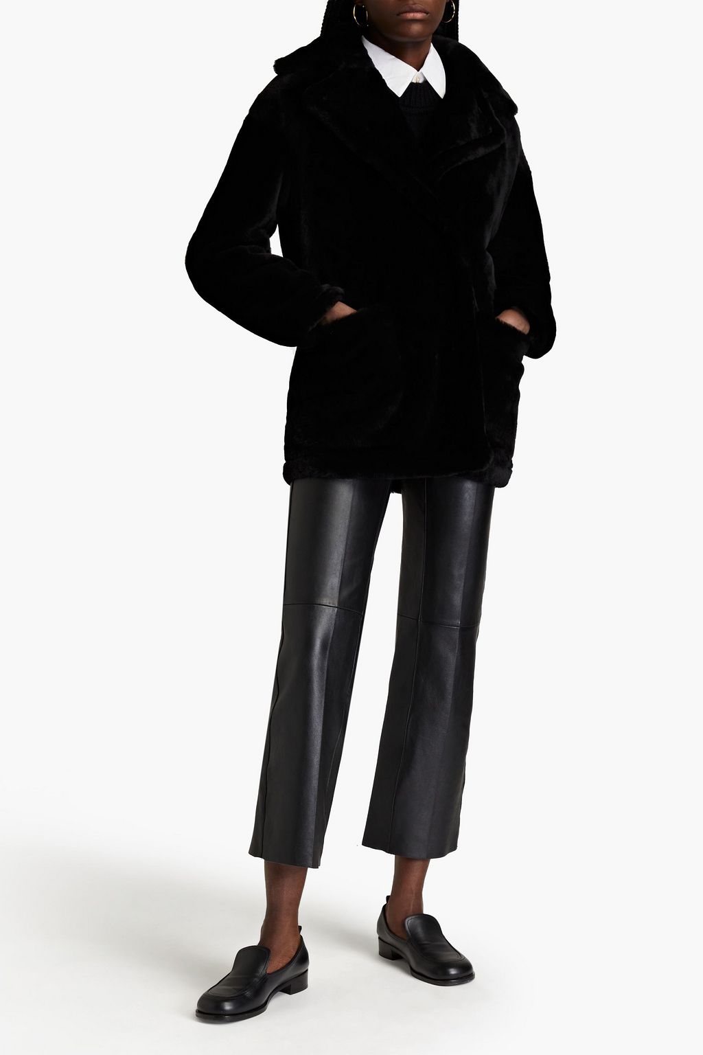 YVES SALOMON Double-breasted shearling coat