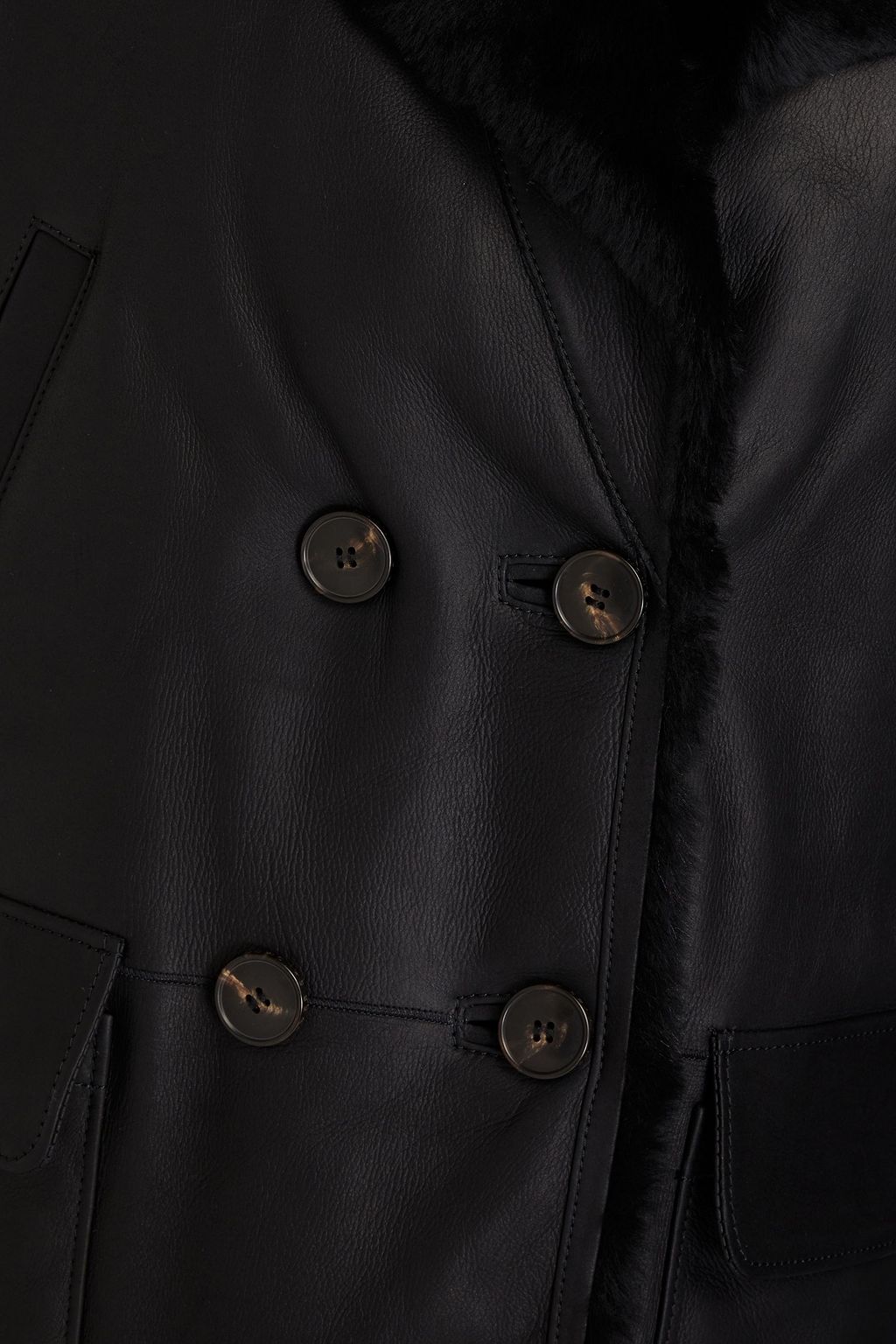 YVES SALOMON Double-breasted shearling jacket