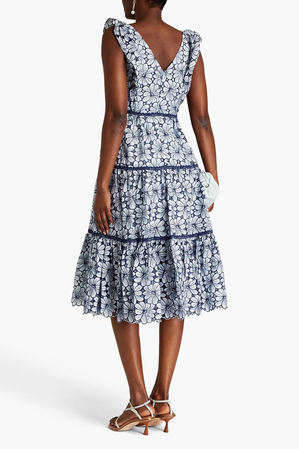 MARCHESA NOTTE Broderie anglaise cotton dress