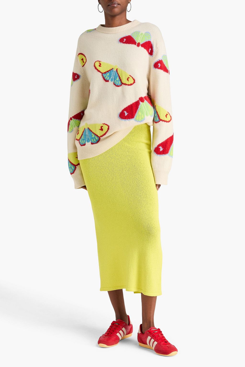 THE ELDER STATESMAN Intarsia cashmere sweater