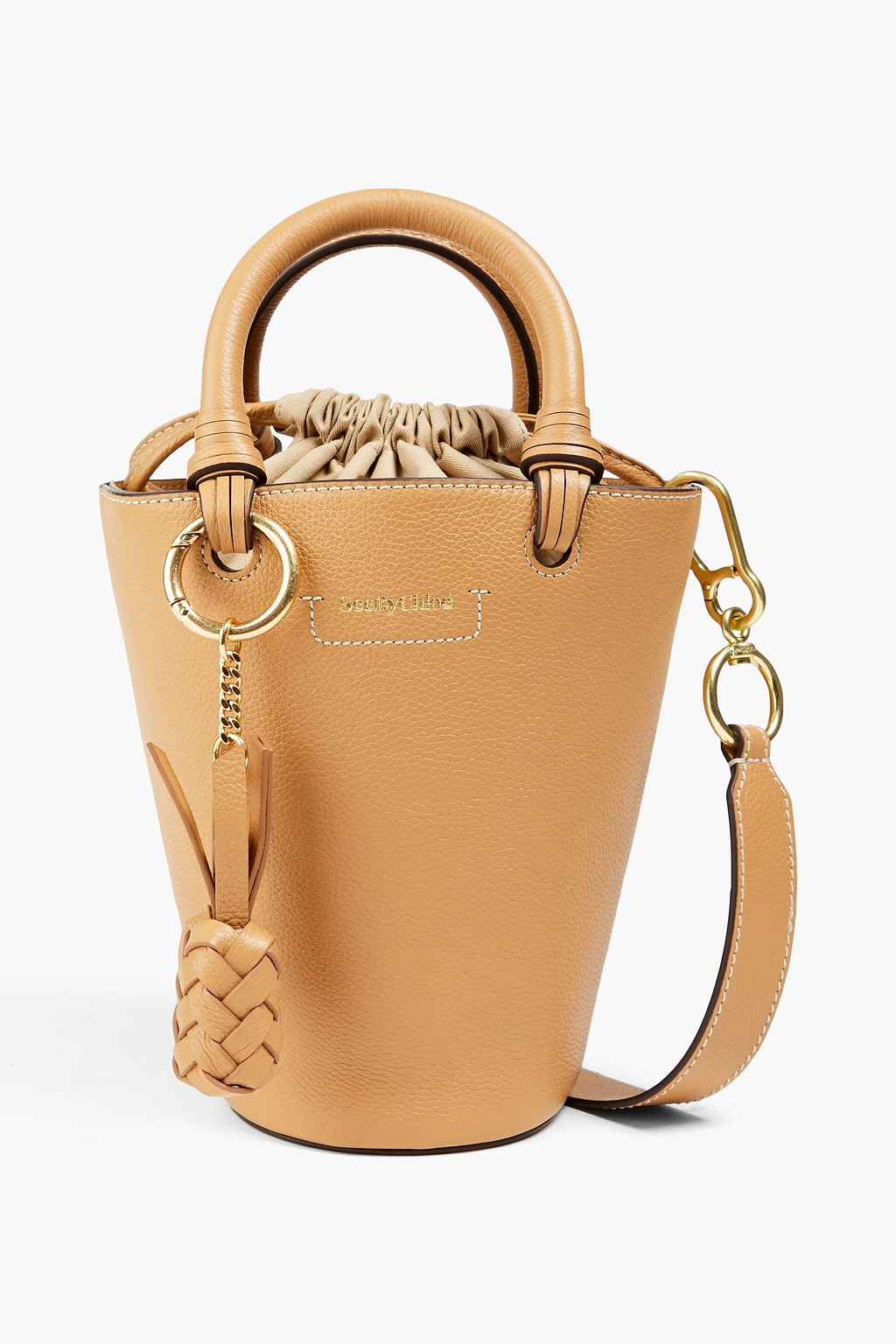 SEE BY CHLOÉ
Small Cecilya pebbled-leather bucket bag