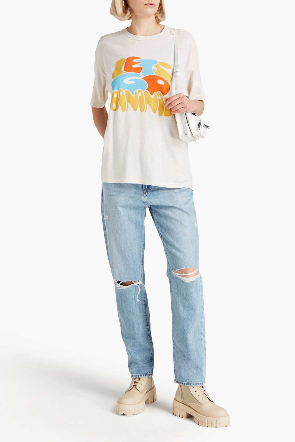 RE/DONE Printed cottonjersey Tshirt THE