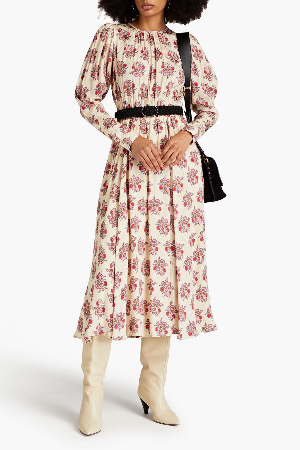 by timo jacquard midi dress