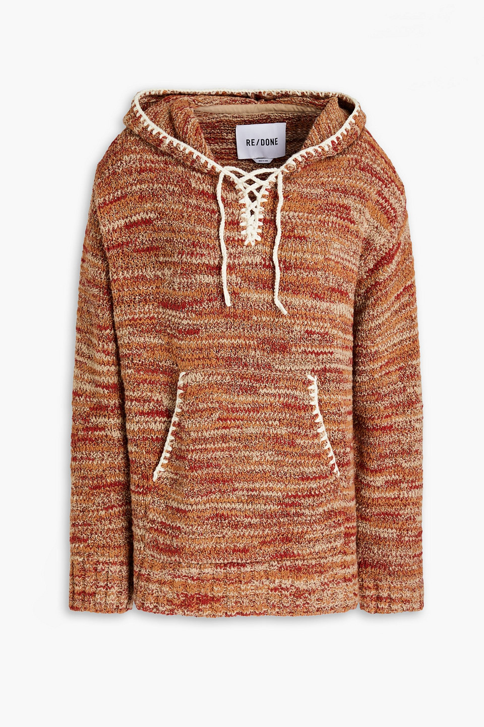 Re/done Baja Space-dye Pullover Hoodie In Terra Multi