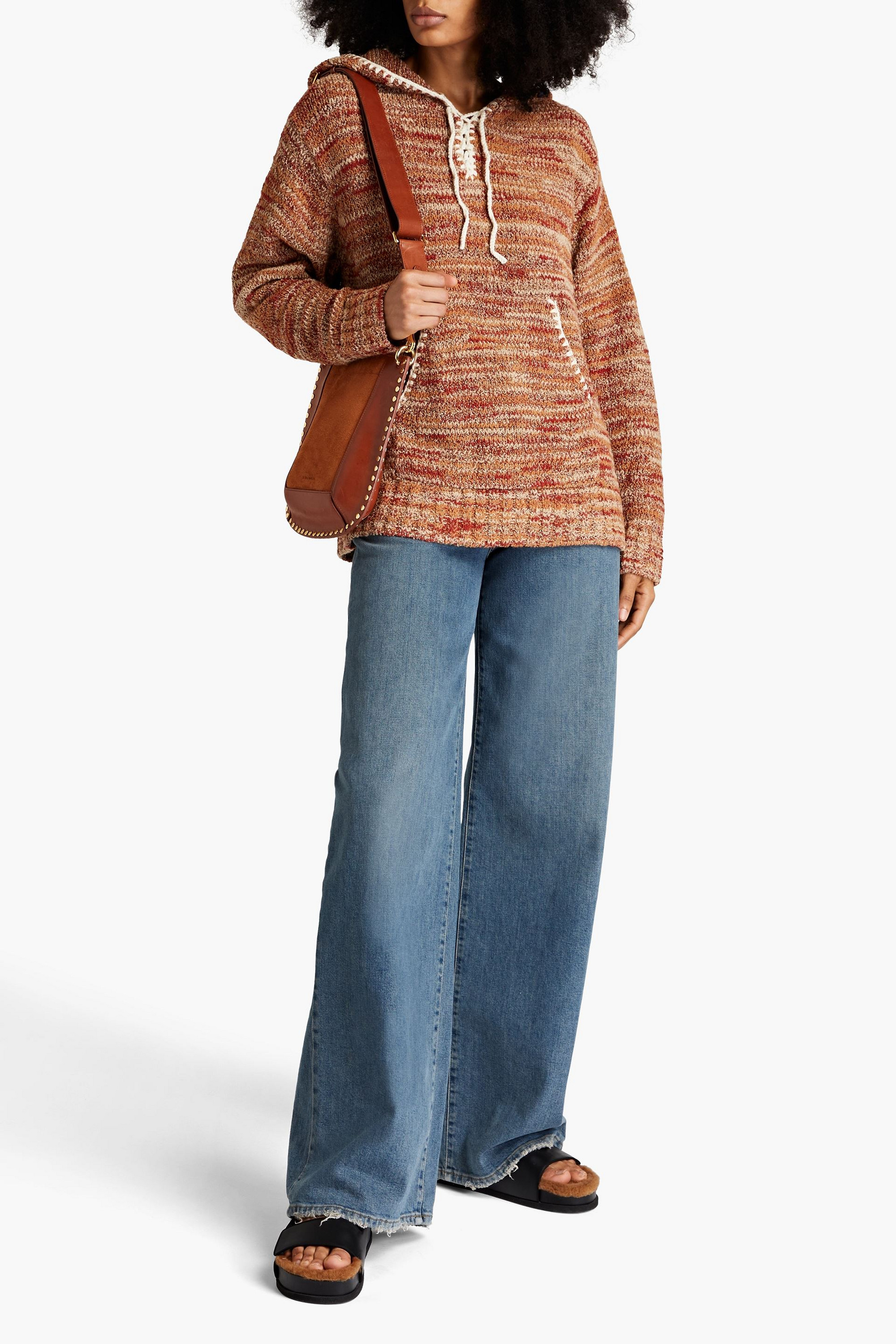 RE/DONE 90s Baja space-dyed knitted hoodie