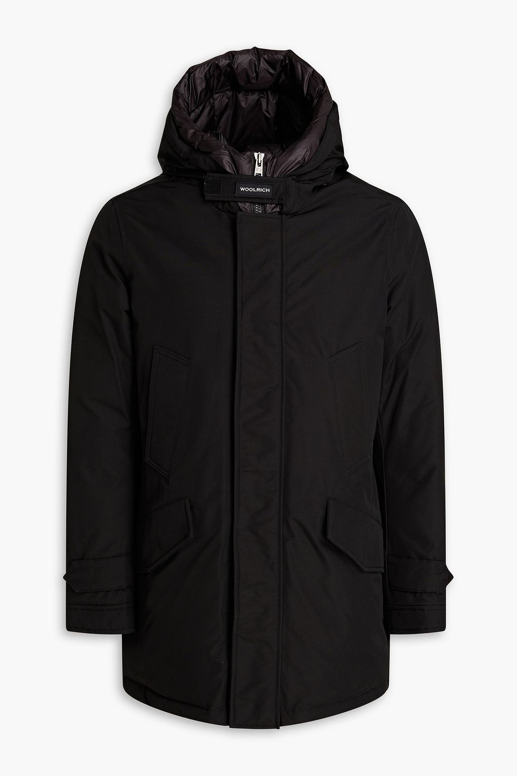 Shell hooded down parka