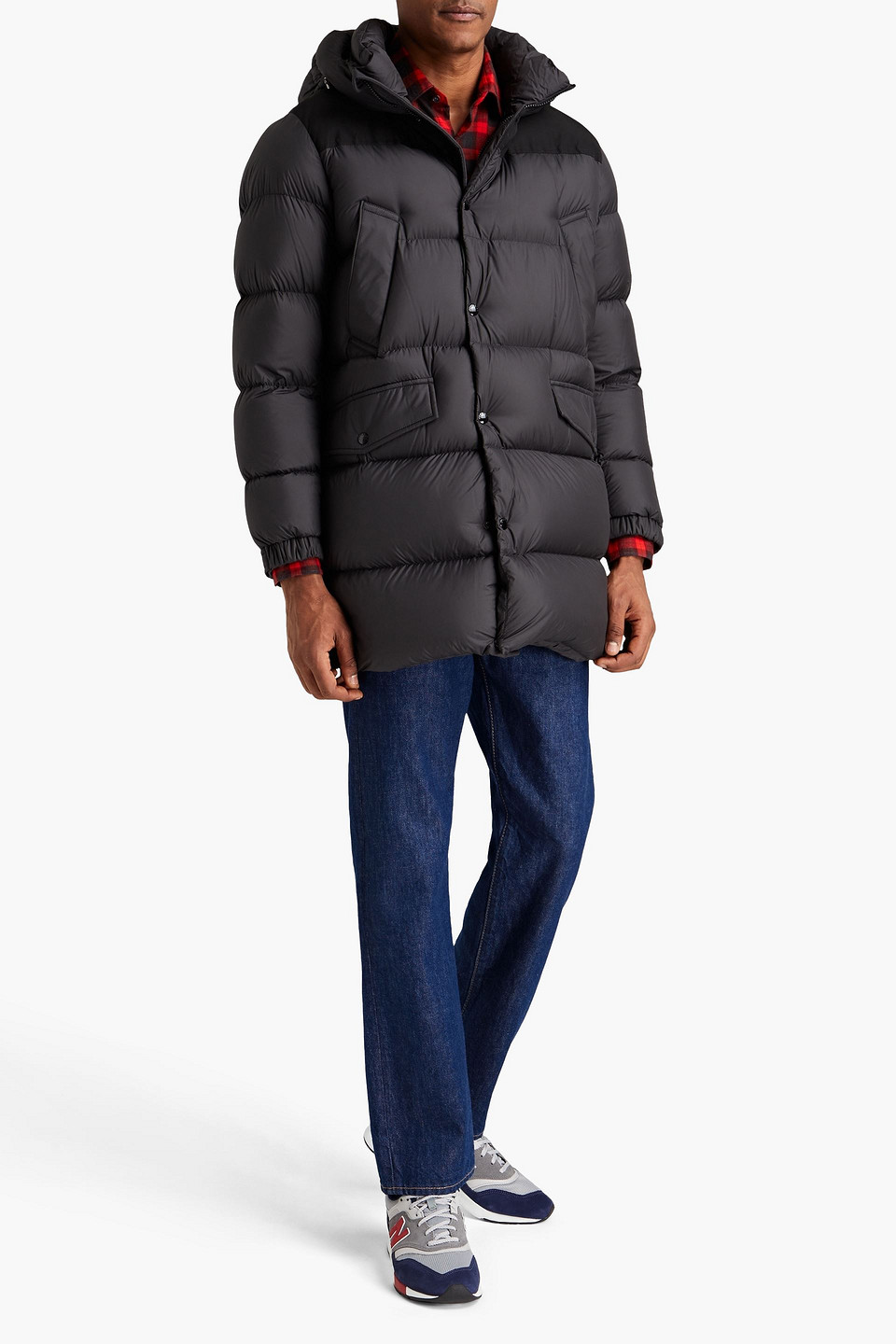 Shop Woolrich Sierra Supreme Quilted Shell Hooded Down Jacket In Black