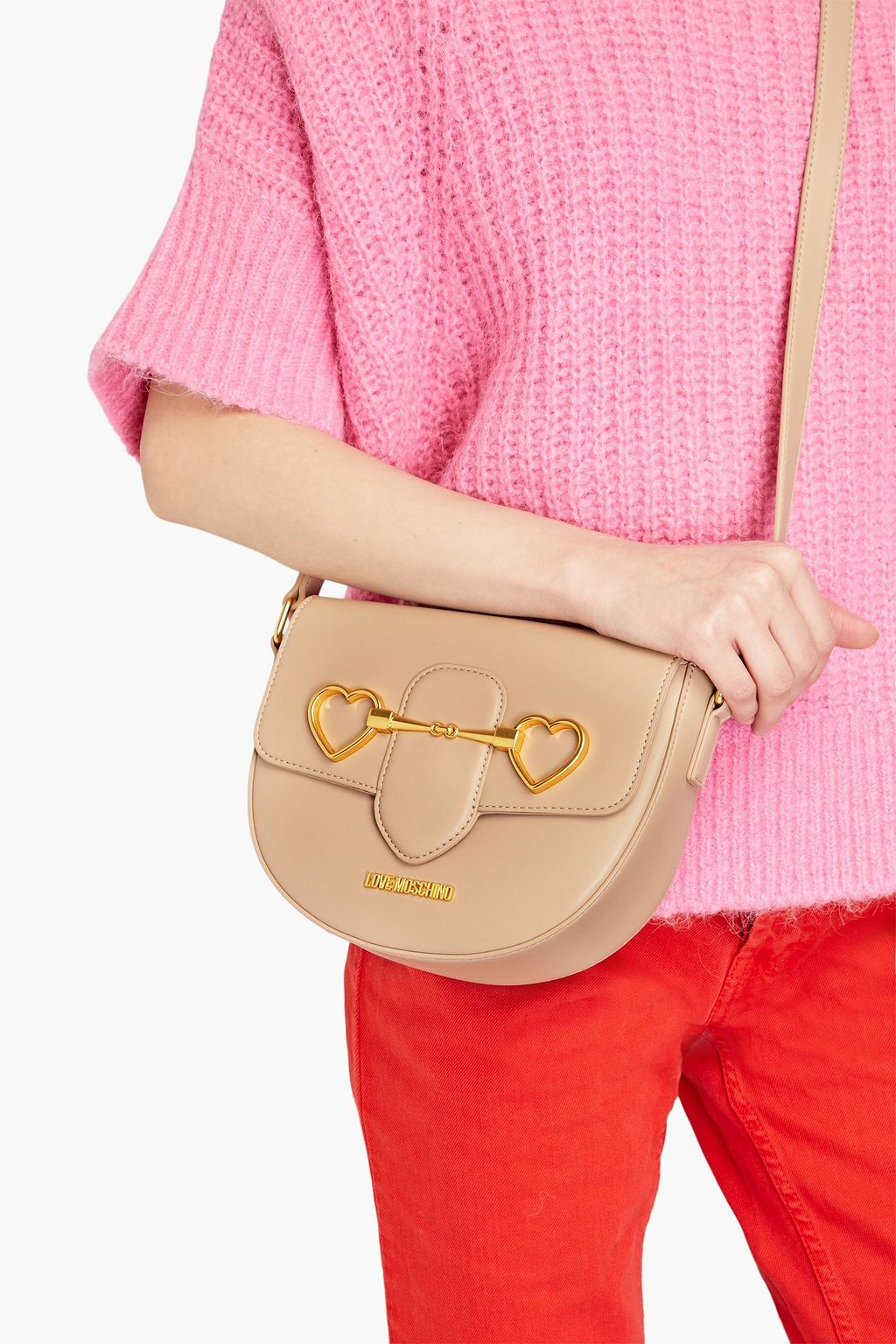 LOVE MOSCHINO Embellished faux leather shoulder bag