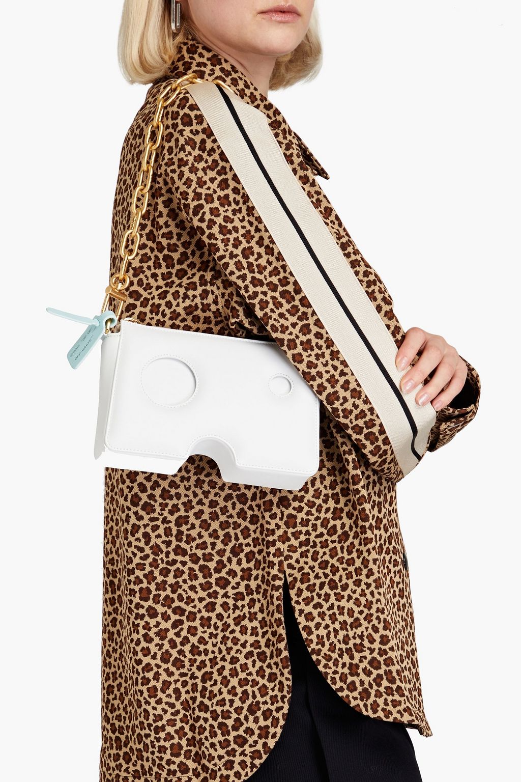OFF-WHITE™ Burrow cutout padded leather shoulder bag