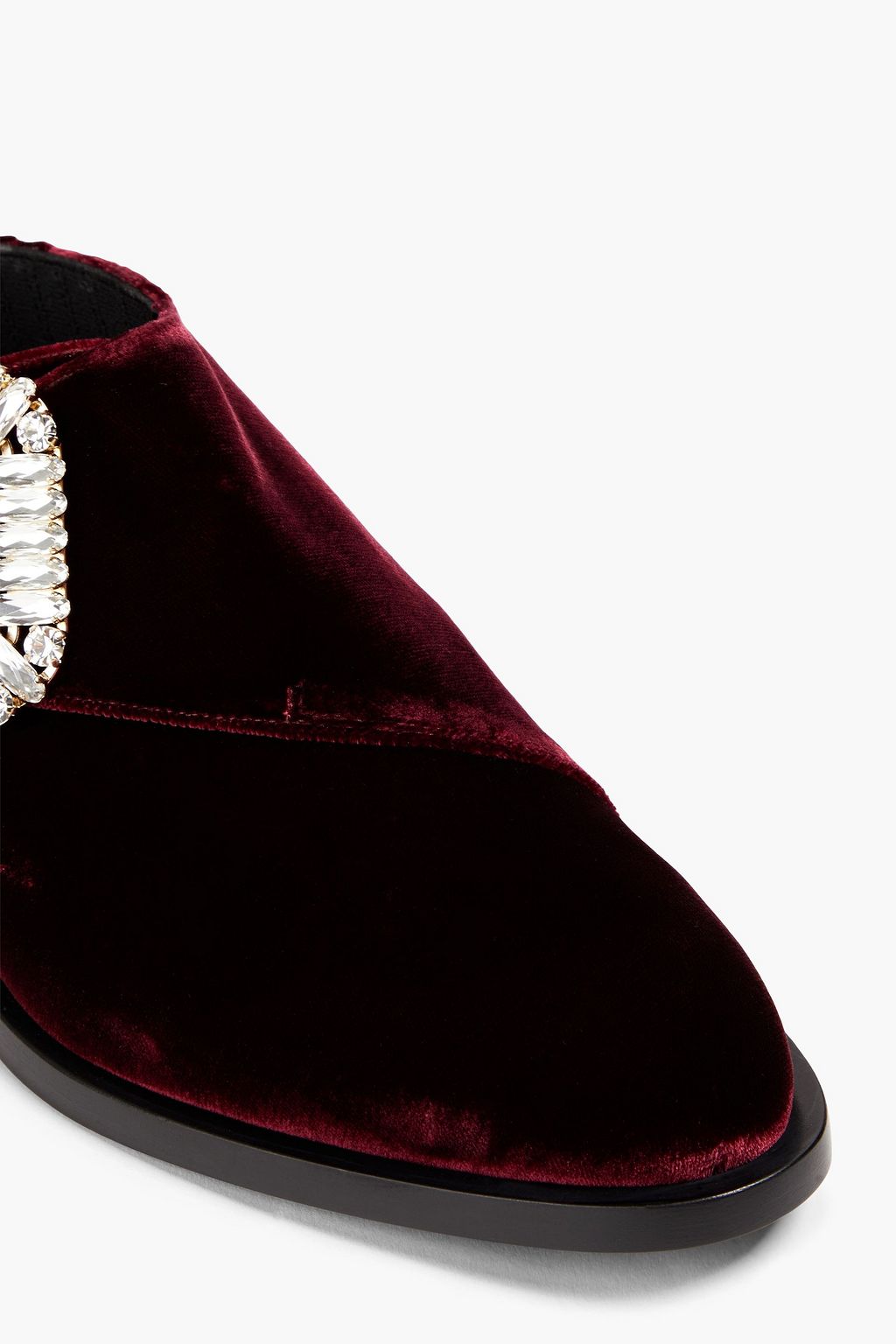 ROGER VIVIER Monk Strass embellished velvet loafers