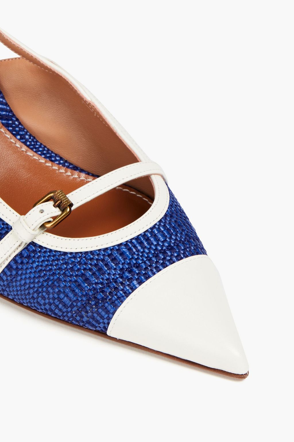 ZIMMERMANN Beachcomber Slingback-Pumps aus Leder und Raffiabast